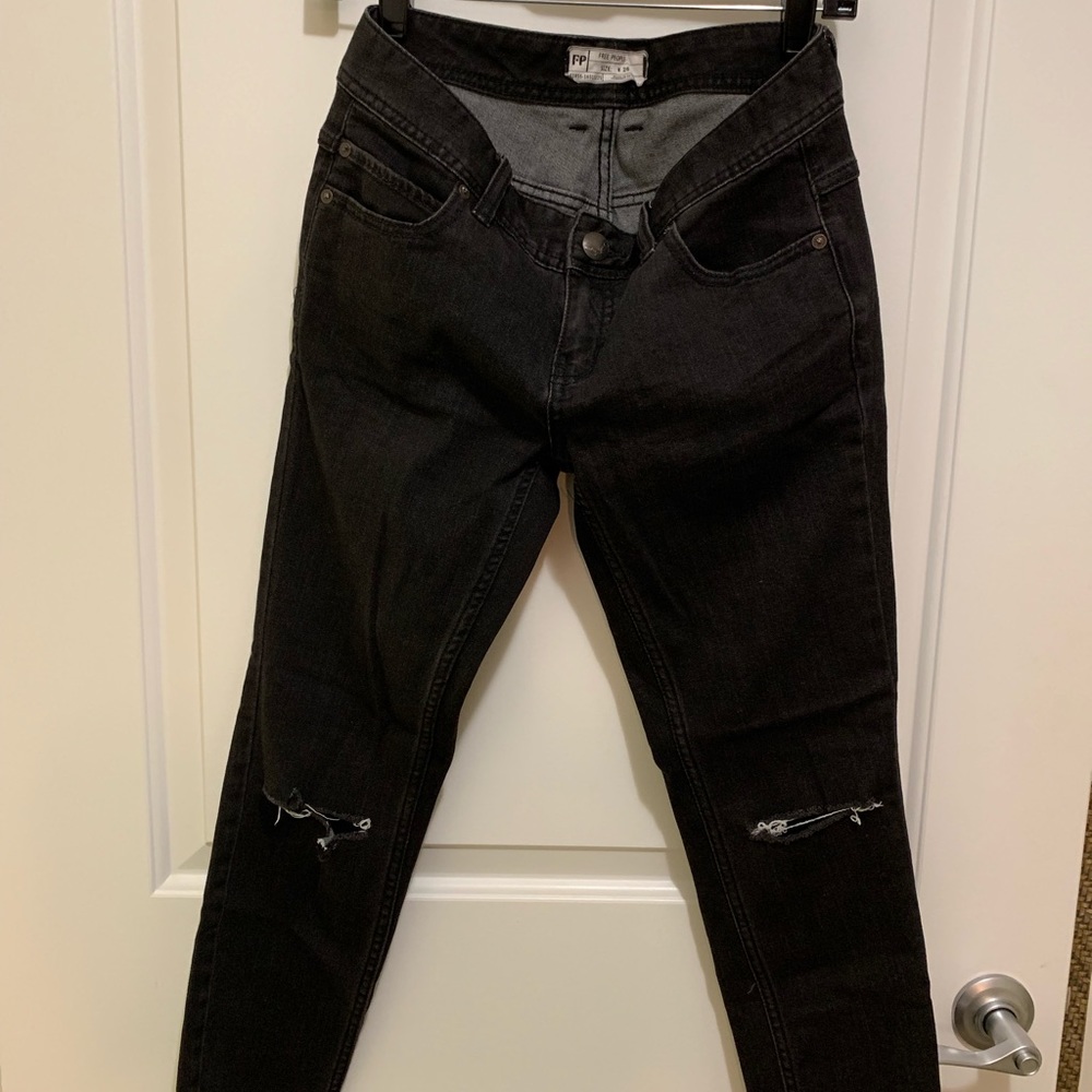 Black ripped jeans